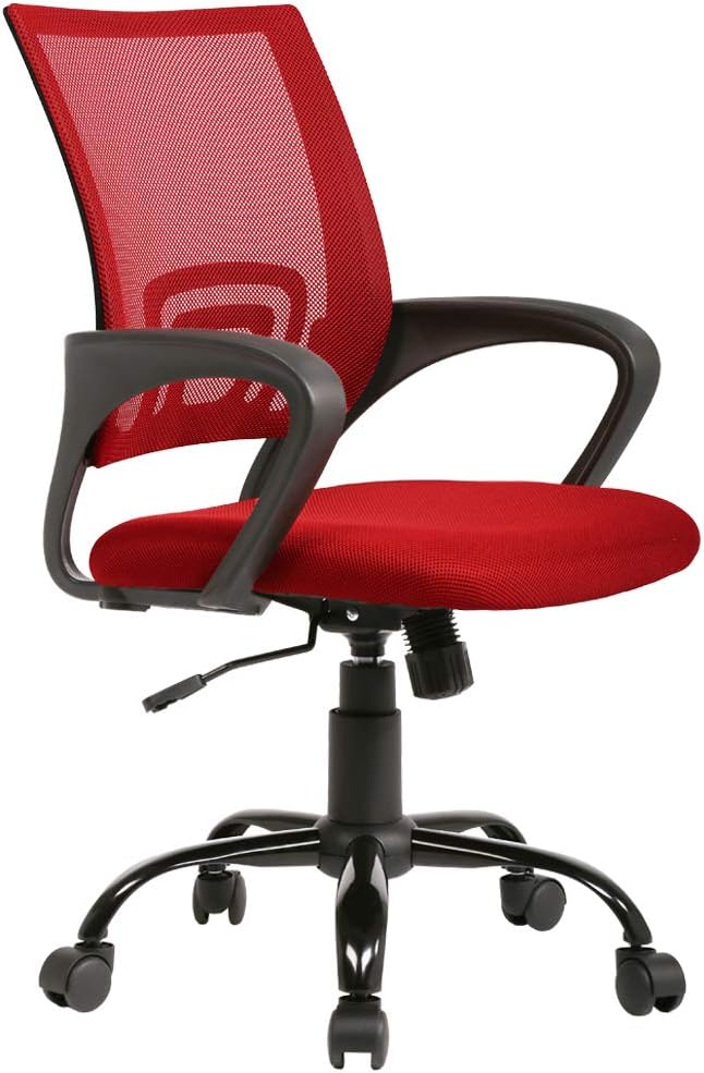 BestOffice Office Chair Ergonomic Cheap Desk Chair Mesh Computer Chair Lumbar Support Modern Executive Adjustable Stool Rolling Swivel Chair for Back Pain (Black)