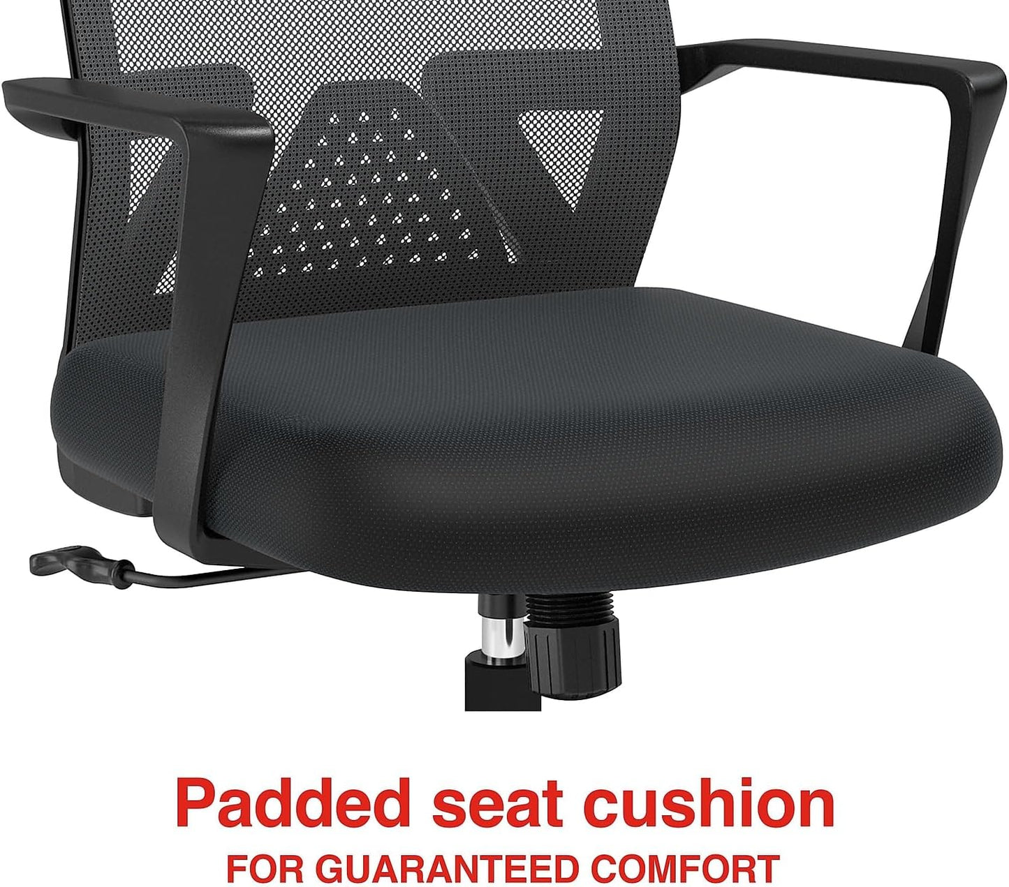 Staples Cartwright Ergonomic Office Desk Chair, Adjustable with Breathable Mesh & Lumbar Support, Perfect for Home & Office, Black
