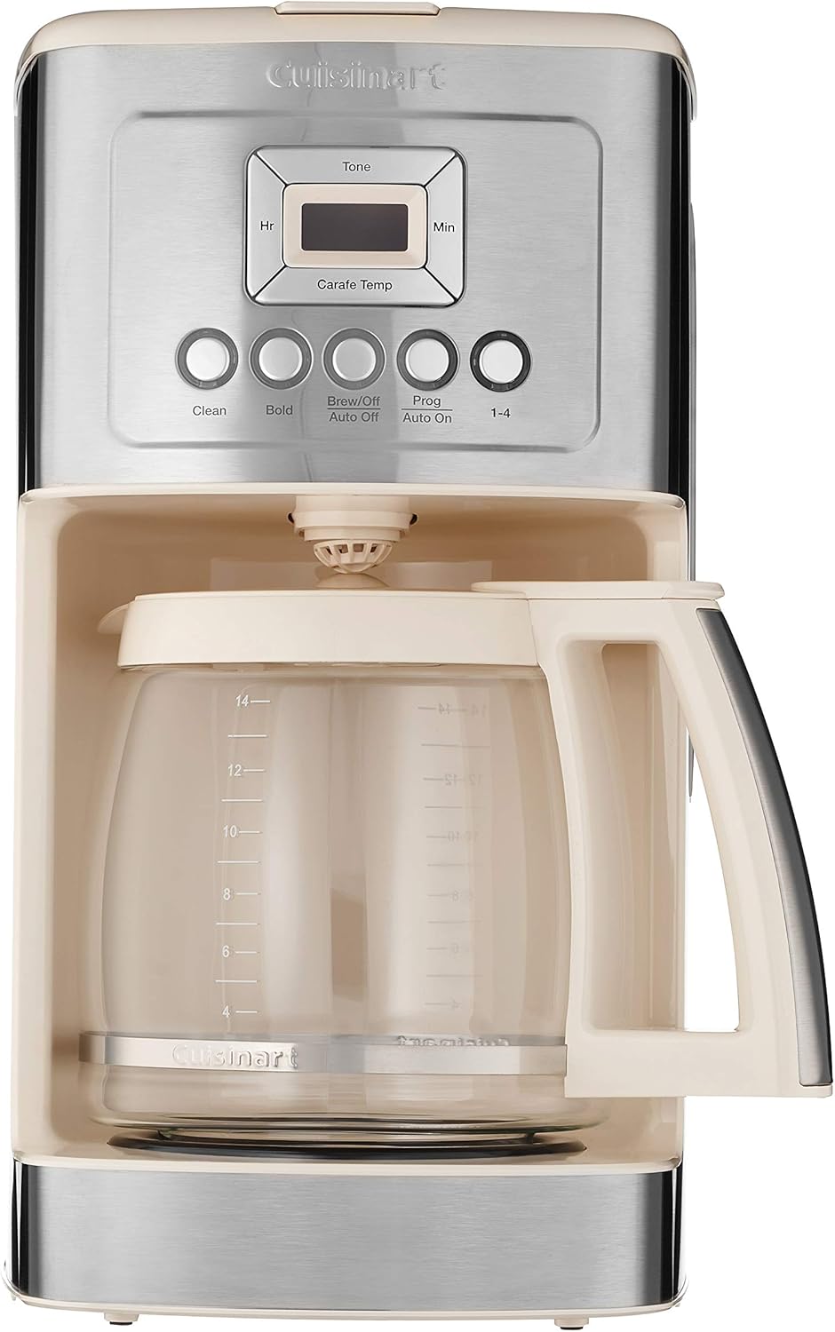 Cuisinart 14-Cup Coffee Maker, Programmable PerfecTemp Glass Carafe Coffee Machine with 1-4 Cup Setting, Brew Strength Control and Brew Pause, Stainless Steel, DCC-3200NAS