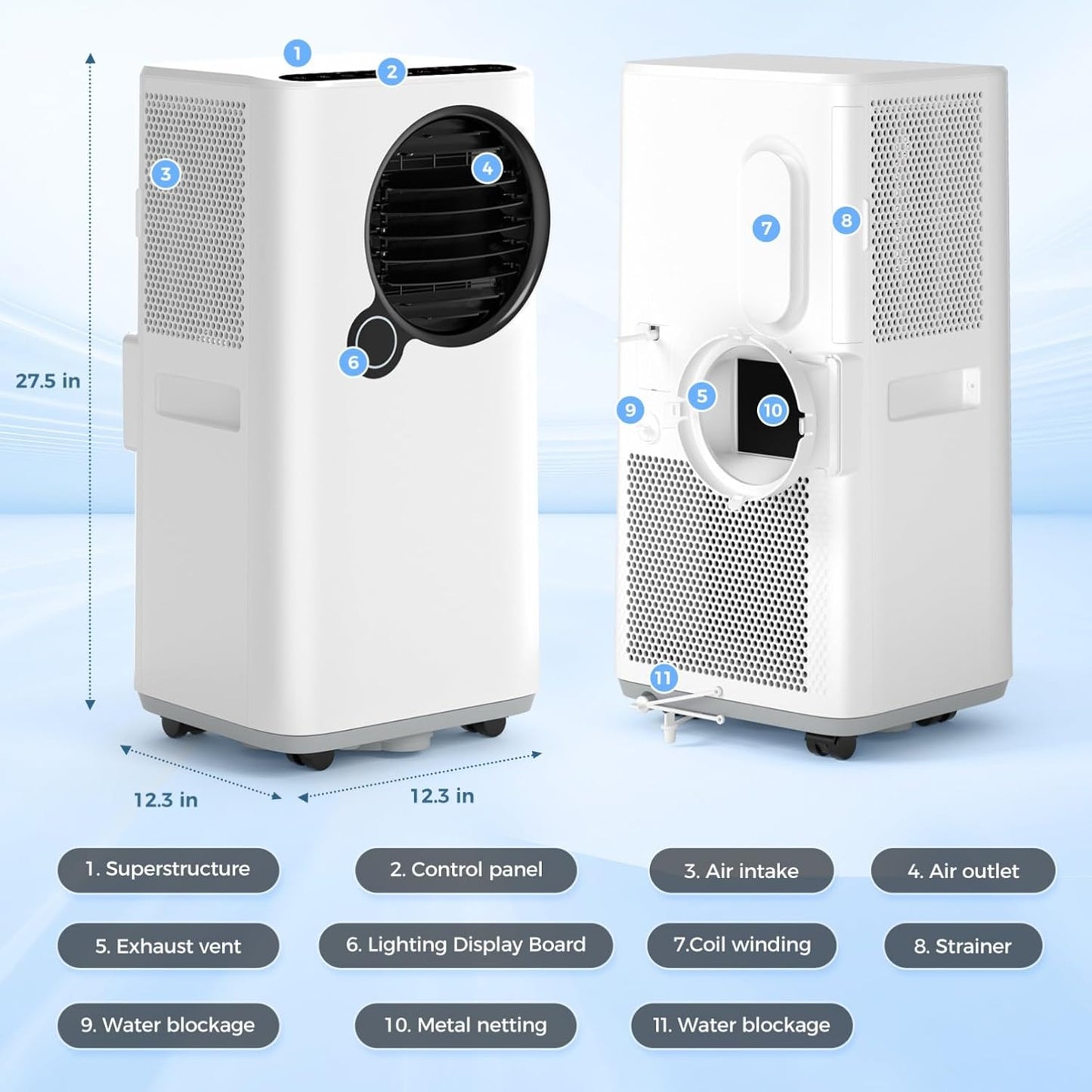 Portable Air Conditioners, 16000 btu Smart AC Unit with Cooling/Dehumidifier/Fan, APP/Remote Control 24h Timer Air Conditioner for Room Indoors