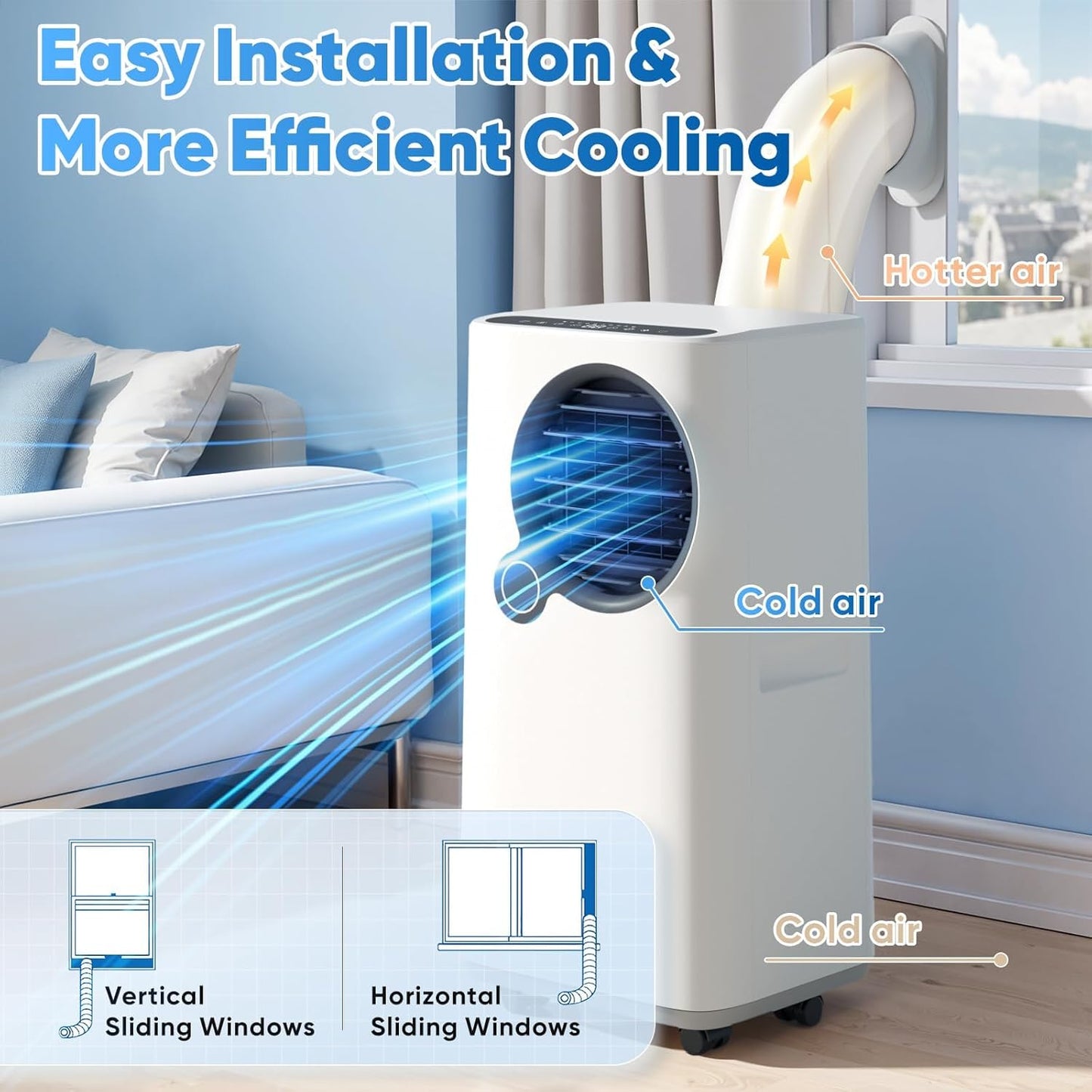 Portable Air Conditioners, 16000 btu Smart AC Unit with Cooling/Dehumidifier/Fan, APP/Remote Control 24h Timer Air Conditioner for Room Indoors