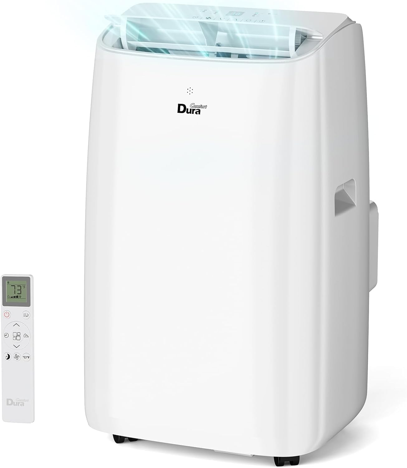 DuraComfort Portable Air Conditioners,12,000 BTU/8000 BTU (SACC) Dual Motors AC With APP for Quite,Cooling Up to 350 Sq.Ft,with Dehumidifier, Fan, Window Kit for Easy Installation,White