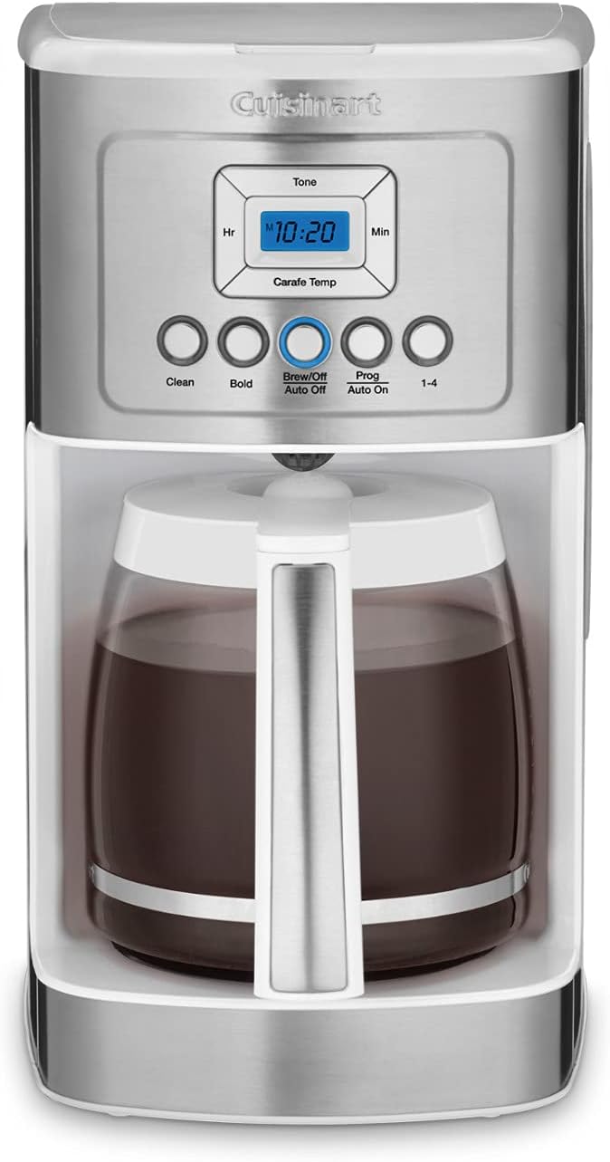Cuisinart 14-Cup Coffee Maker, Programmable PerfecTemp Glass Carafe Coffee Machine with 1-4 Cup Setting, Brew Strength Control and Brew Pause, Stainless Steel, DCC-3200NAS