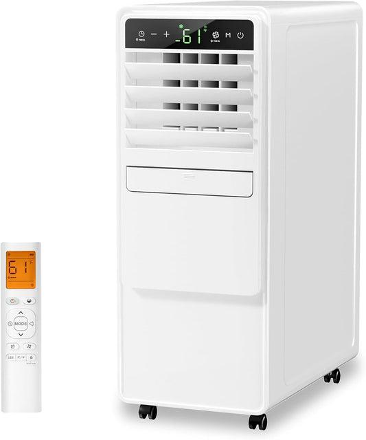 12,000 BTU Portable Air Conditioners with Digital Display, 3 IN 1 Free standing AC Unit with Dehumidifier & Fan Modes, Cools Room up to 500 sq.ft, Sleep Mode,24H Timer, Installation Kits Included