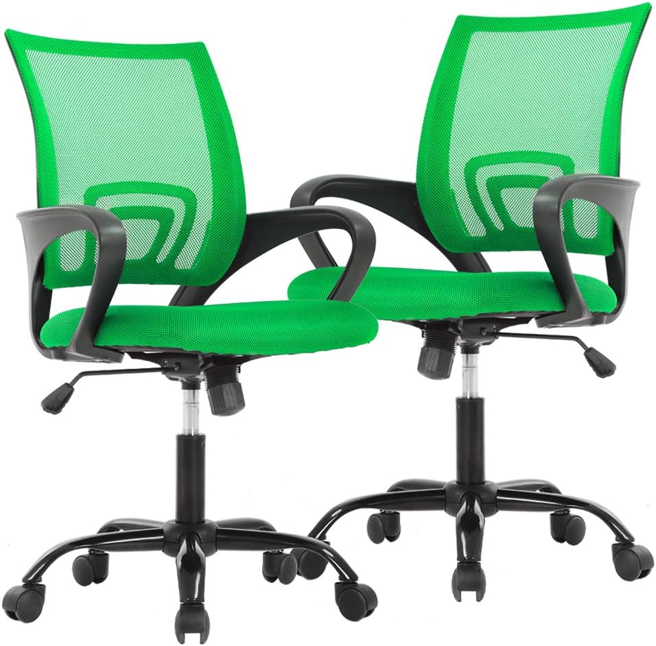 BestOffice Office Chair Ergonomic Cheap Desk Chair Mesh Computer Chair Lumbar Support Modern Executive Adjustable Stool Rolling Swivel Chair for Back Pain (Black)