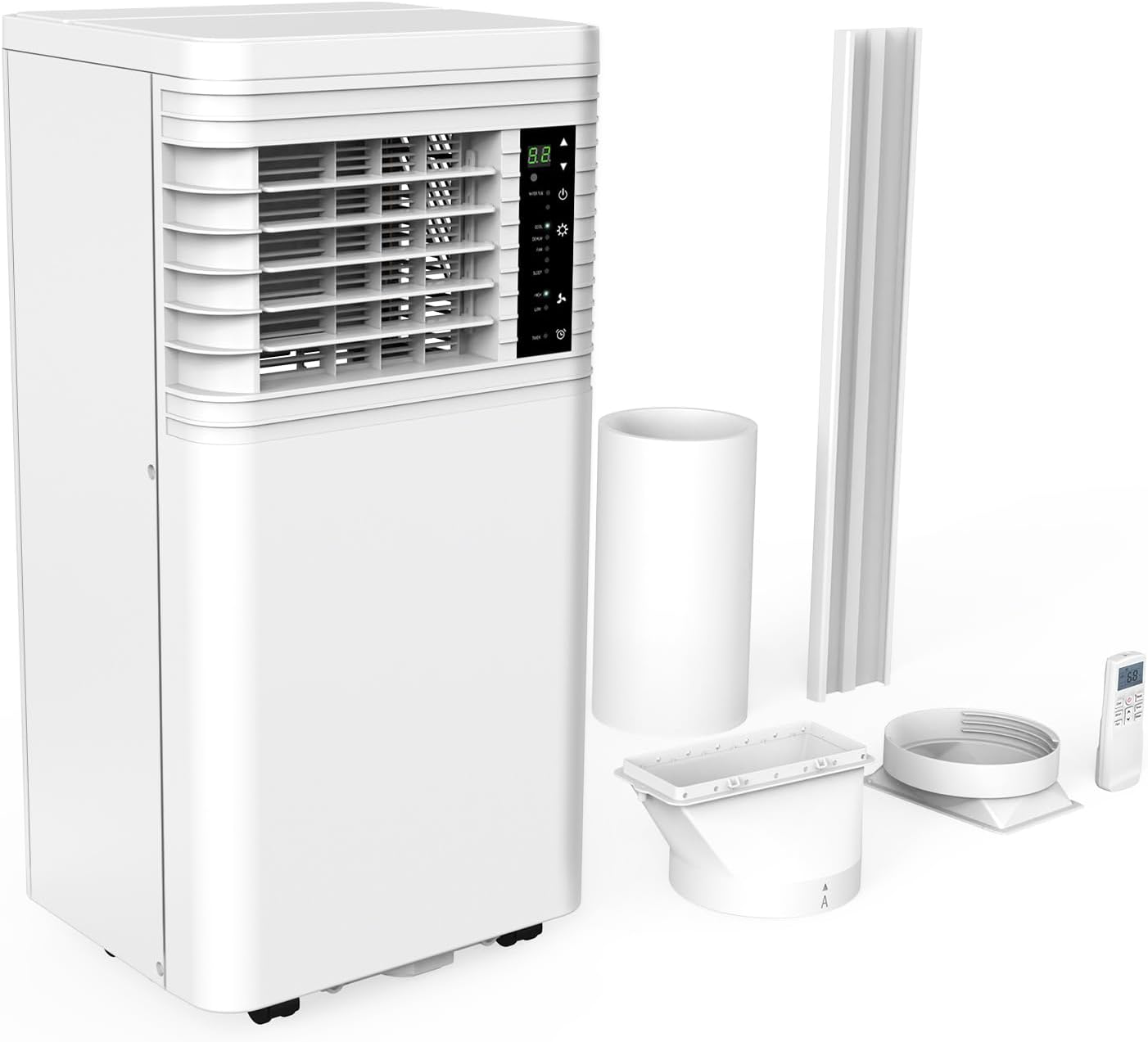 Antarctic Star Portable Air Conditioners 8,000 BTU, Small Portable AC with Cooling, Fan, Dehumidifier Function, Room AC Unit with 24H Timer, Cooling up to 350 Sq.Ft. Window Kit Panel
