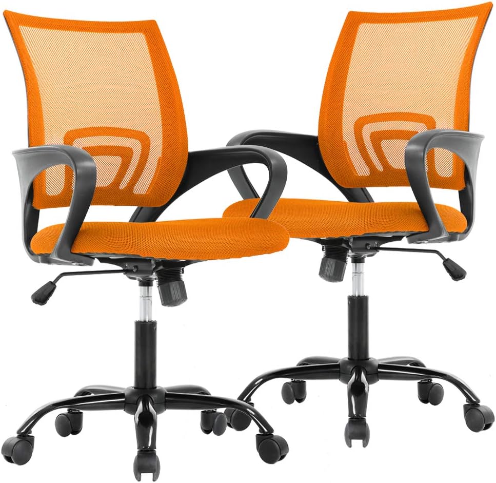 BestOffice Office Chair Ergonomic Cheap Desk Chair Mesh Computer Chair Lumbar Support Modern Executive Adjustable Stool Rolling Swivel Chair for Back Pain (Black)