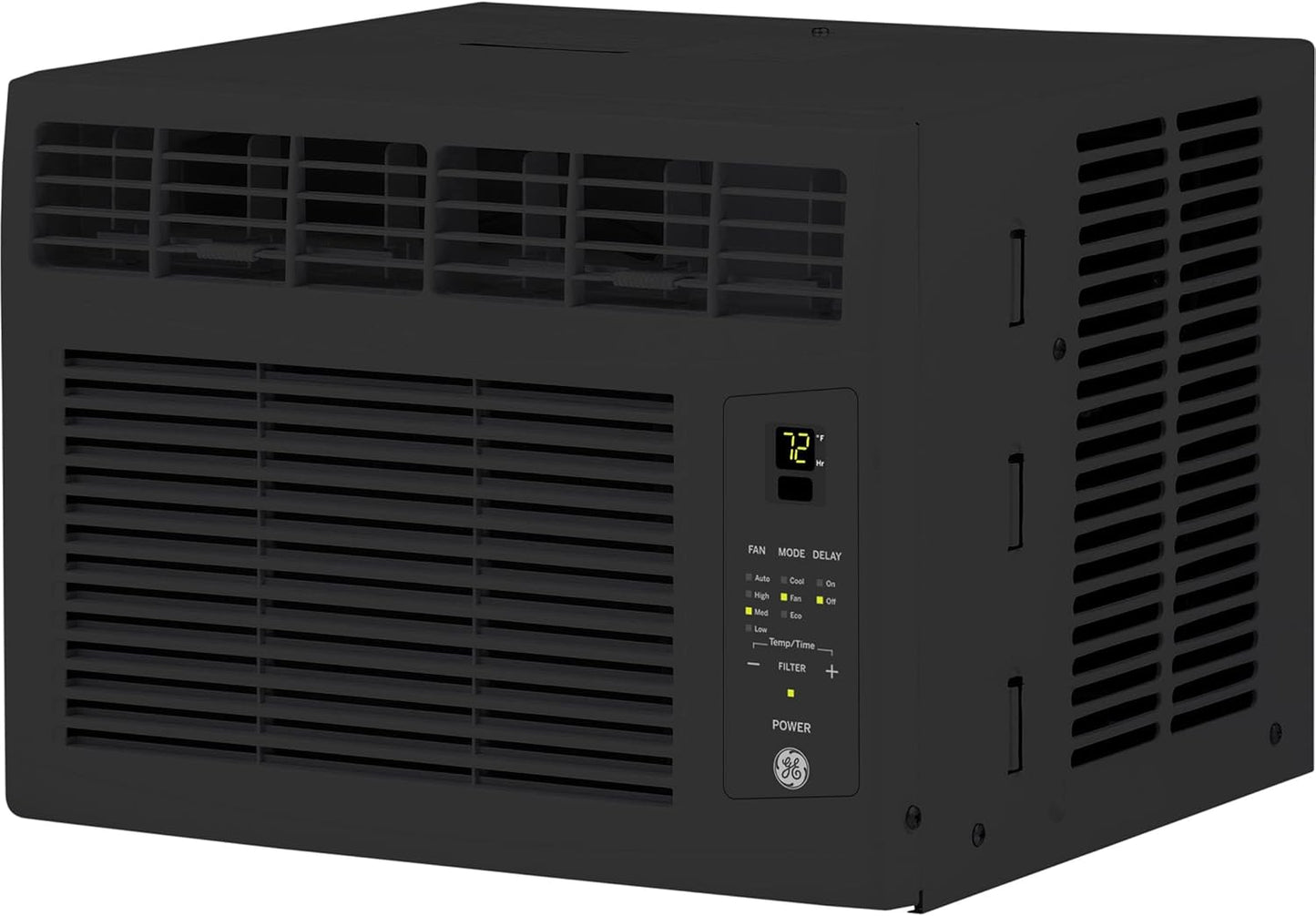 GE Window Air Conditioner Unit, 5,000 BTU for Small Rooms up to 150 sq ft. with Manual Adjustable Fan and Cooling Settings, Perfect for Small Bedroom or Living Room, Easy Install Kit Included, White