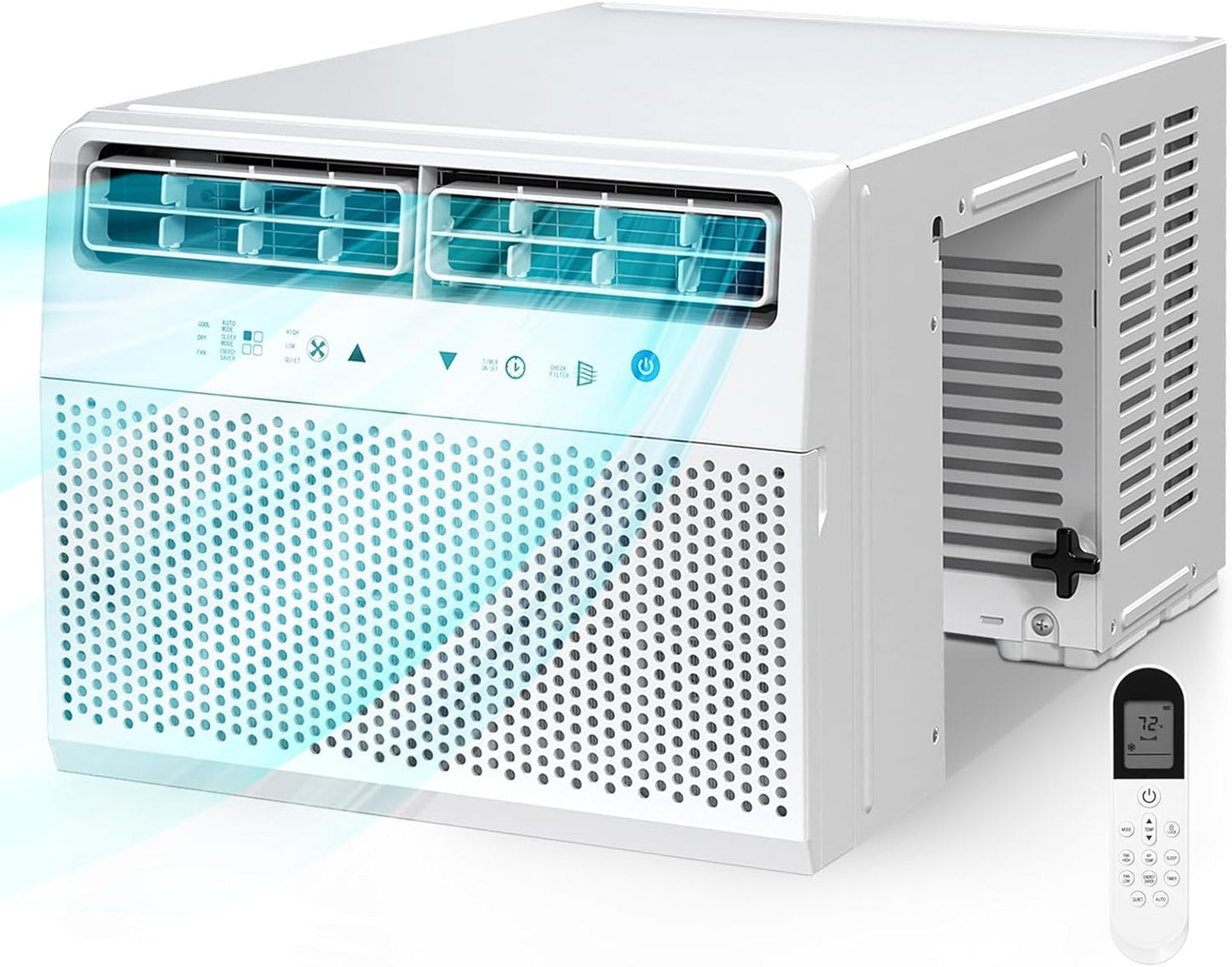 Antarctic Star U-Shaped Window Air Conditioner, 12000BTU Quiet Air Conditioner Window Unit, Cools up to 550 Sq. Ft, Saddle Window AC Units with Full Window View, Energy Saving, 6 Modes, CEER 10.5