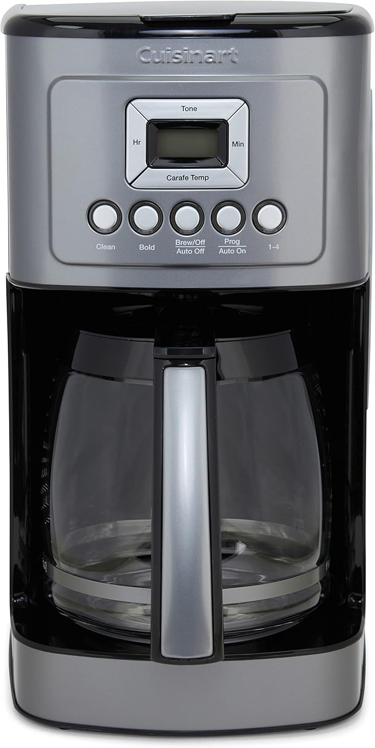 Cuisinart 14-Cup Coffee Maker, Programmable PerfecTemp Glass Carafe Coffee Machine with 1-4 Cup Setting, Brew Strength Control and Brew Pause, Stainless Steel, DCC-3200NAS