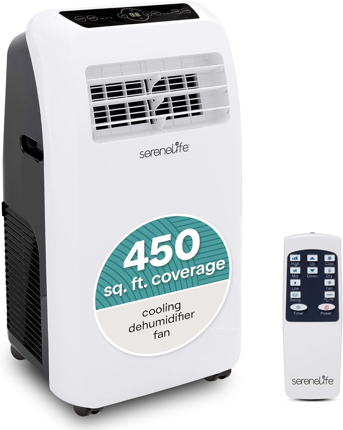 3-in-1 Portable Air Conditioner with Built-in Dehumidifier Function,Fan Mode, Remote Control, Complete Window Mount Exhaust Kit