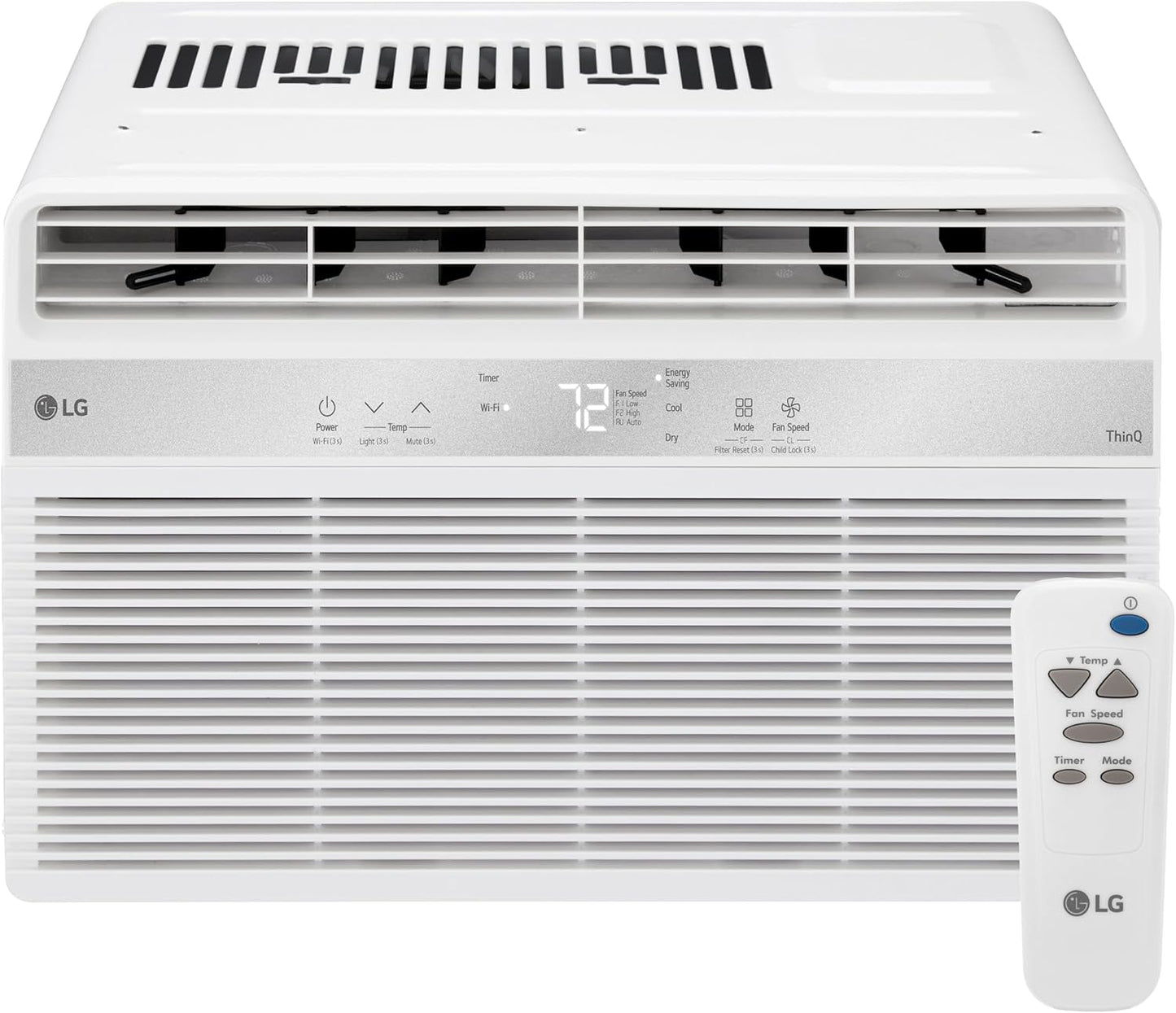 LG LW6024RSMX Window Air Conditioner, Wi-Fi Enabled w/Remote, for Small Room (260 Sq.Ft.), Quiet Operation, 115V, 6,000 BTU, White