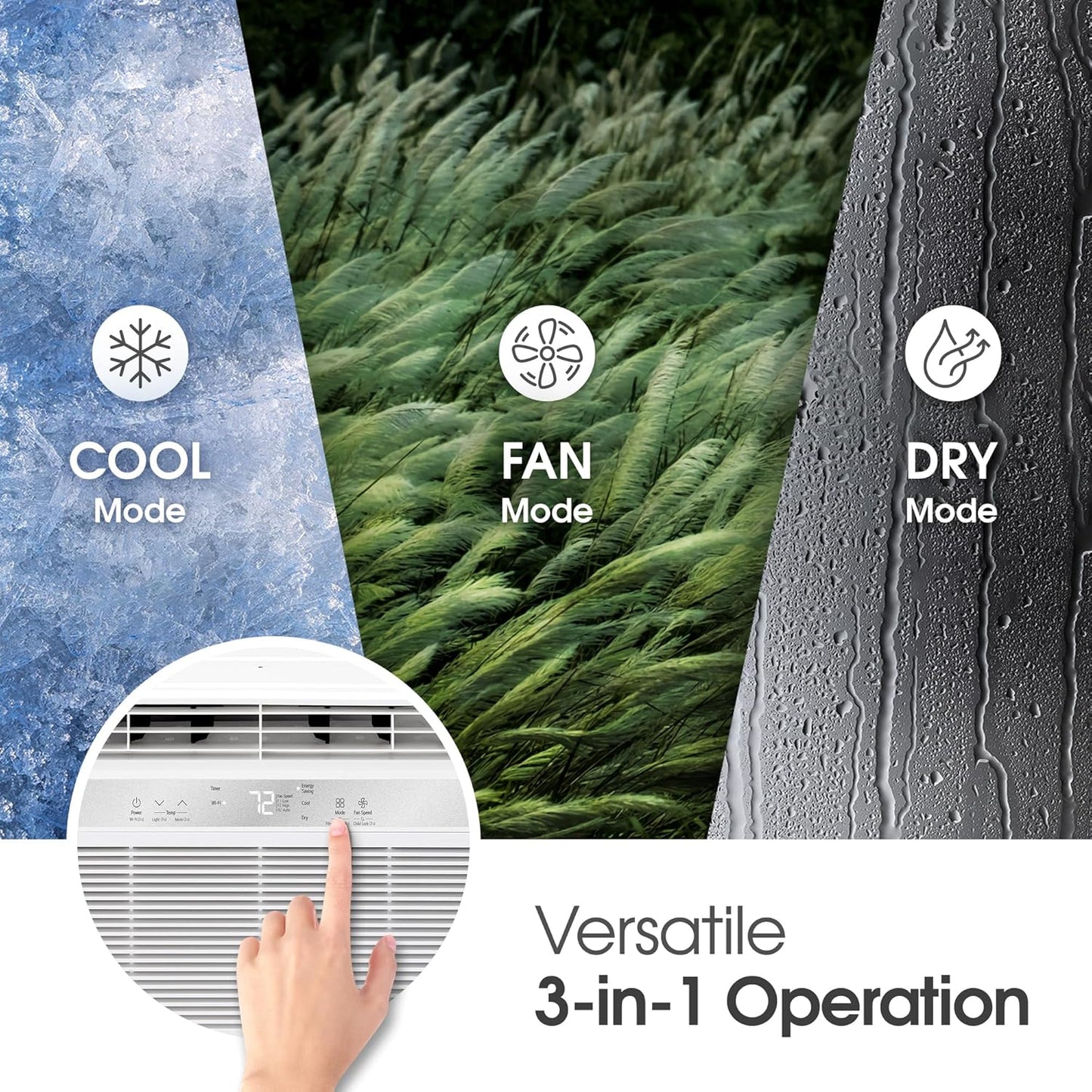 LG LW6024RSMX Window Air Conditioner, Wi-Fi Enabled w/Remote, for Small Room (260 Sq.Ft.), Quiet Operation, 115V, 6,000 BTU, White